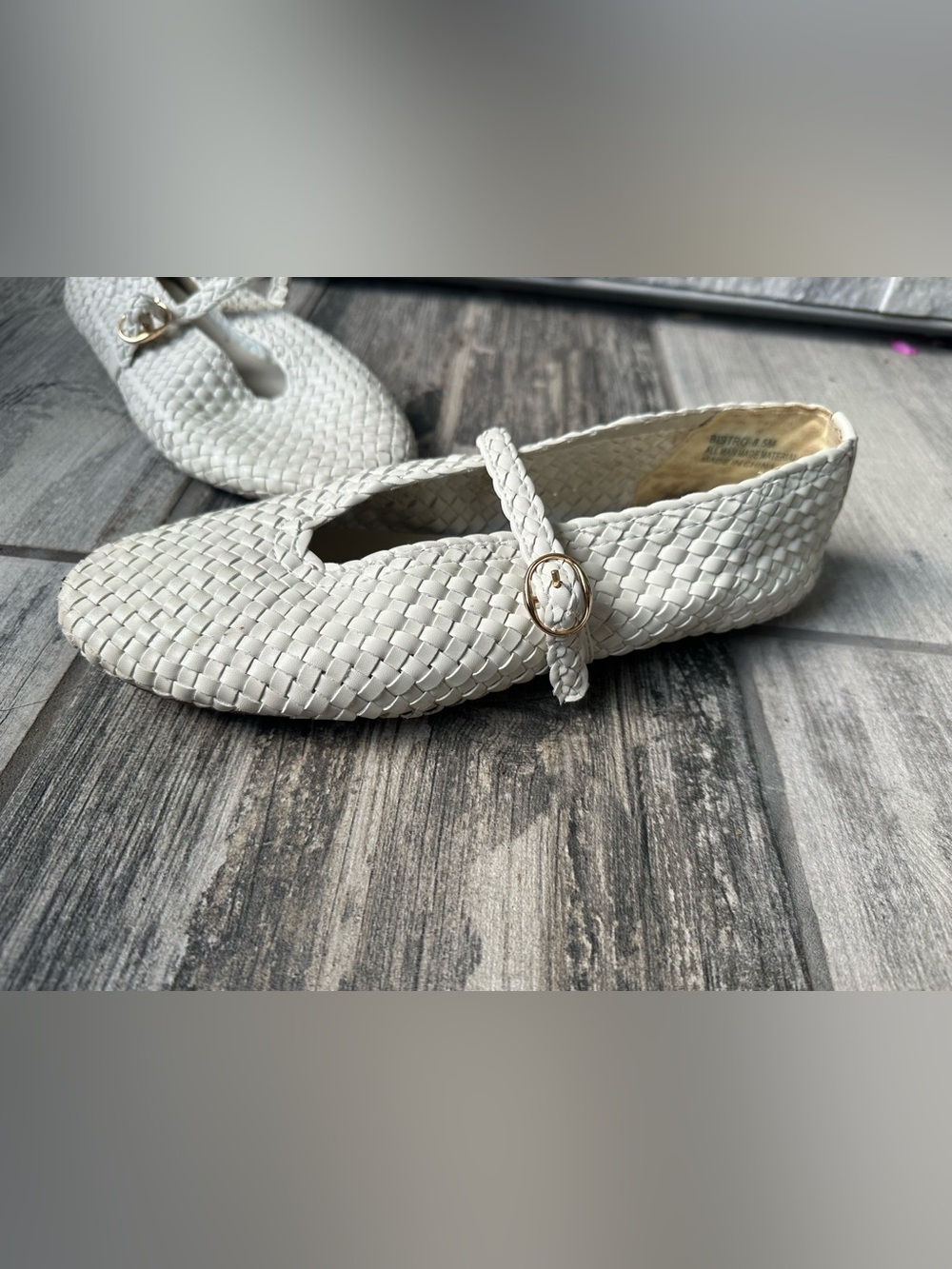 House of Harlow 1960 Cream Woven Women's ballet flats. Very trendy. Size 8.5 - Picture 3 of 10